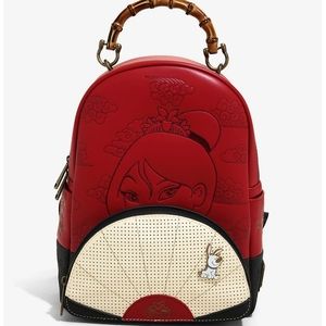 Loungefly Disney Mulan Fan Pin Collector Mini Backpack